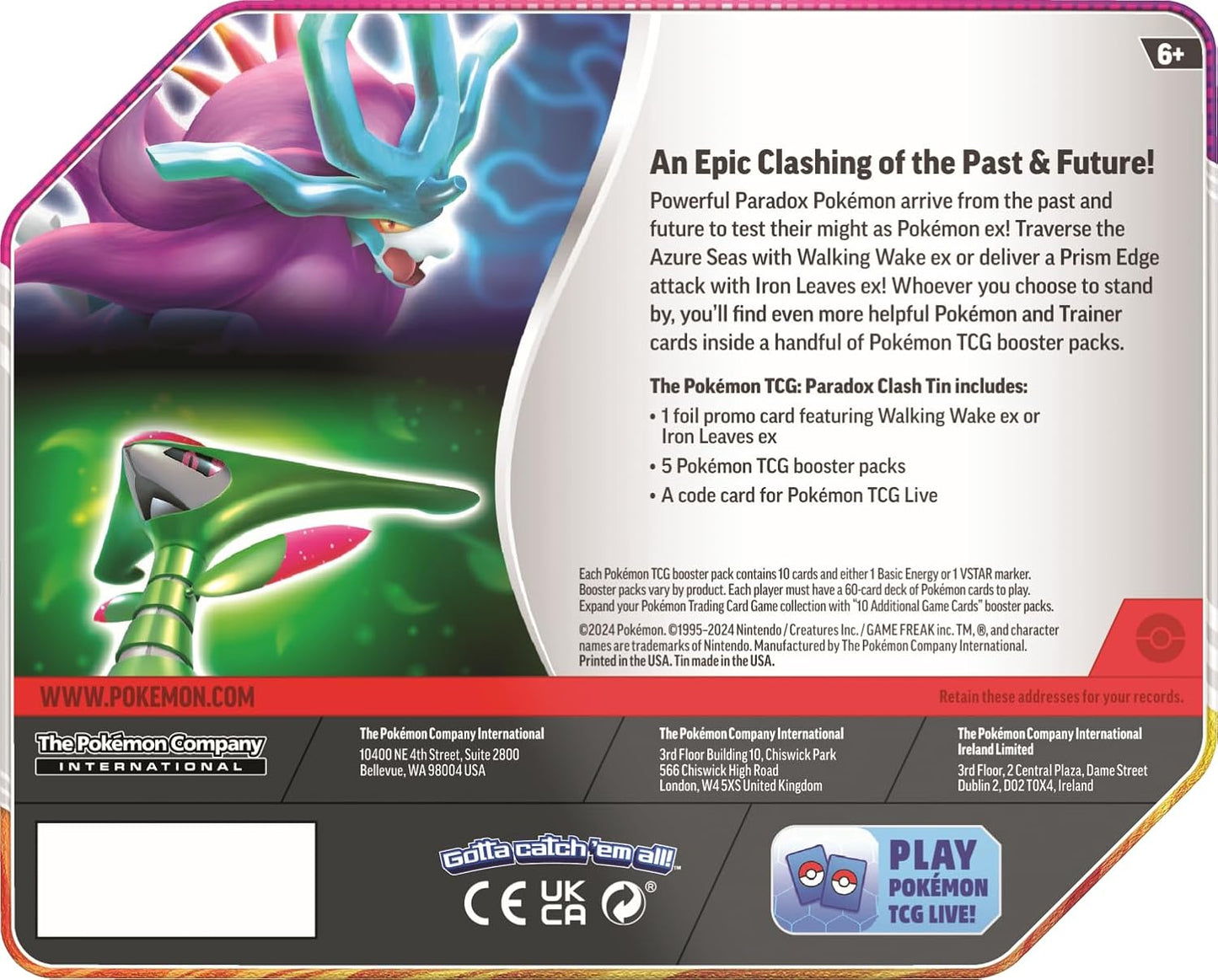 Pokemon Trading Card Games Paradox Clash - Random Tin