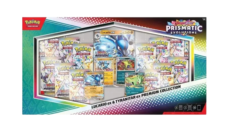 Prismatic Evolutions Lucario ex & Tyranitar ex Premium Collection